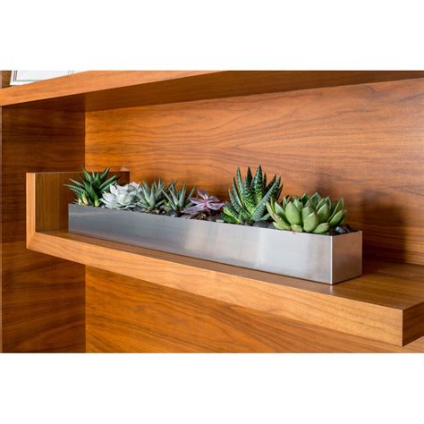 geo stainless metal planter box|Veradek Geo Series Stainless Steel Planter Box & Reviews.